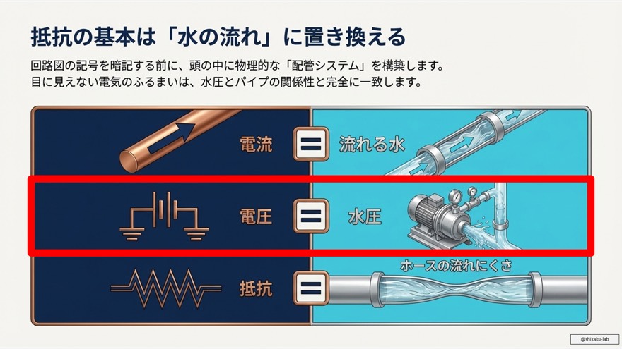 断面積 S の計算と公式:円の面積 πr² を用いた導出