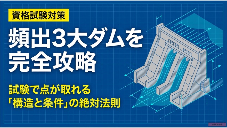 電験三種 電力科目「ダムの種類と特徴」試験対策マスターガイド