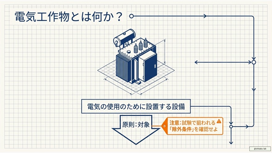 電験三種 法規「電気工作物とは何か?」定義と除外条件の基礎