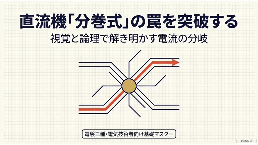 電験三種 機械:直流機(分巻式)発電機と電動機の徹底比較