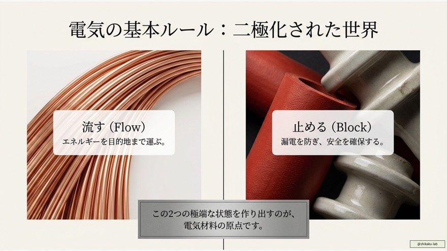 【抵抗率 ρ の一覧】導体・半導体・絶縁体の数値範囲による定義
