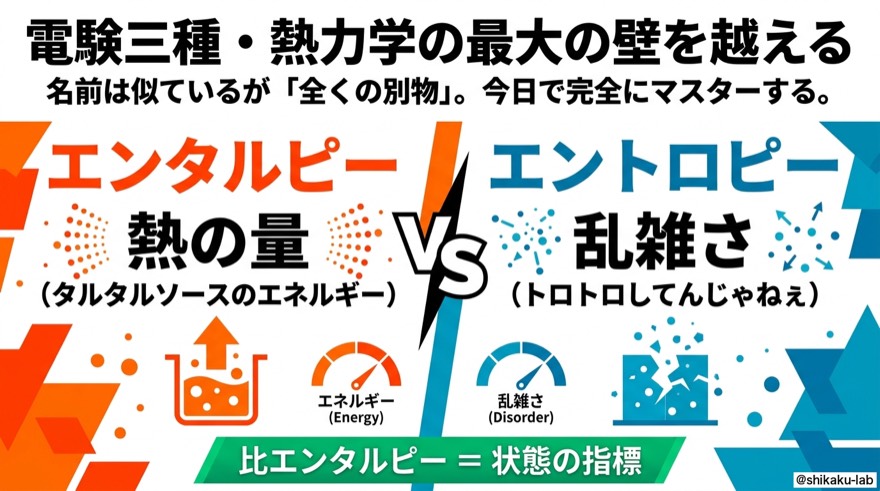 エンタルピーvsエントロピー|熱力学の最大の壁を越える