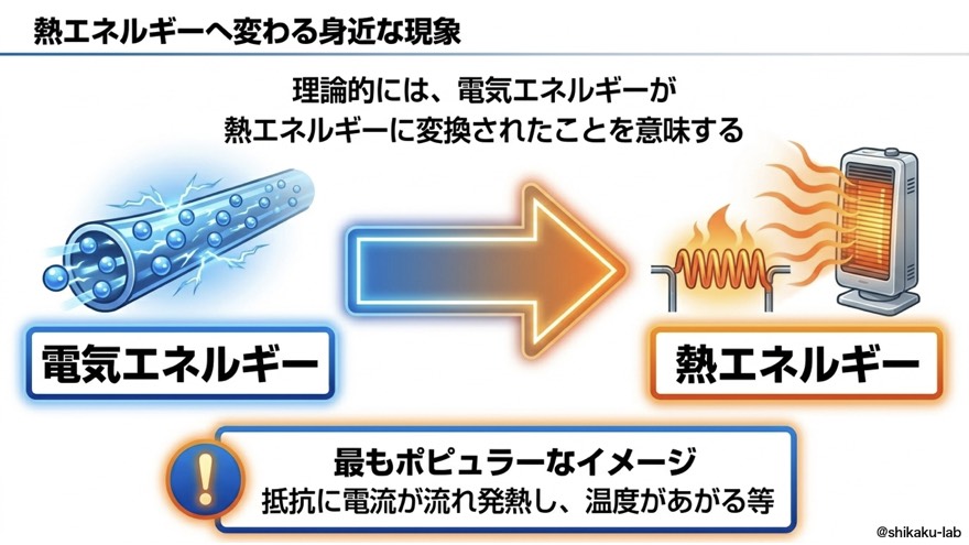 熱エネルギーへ変わる身近な現象