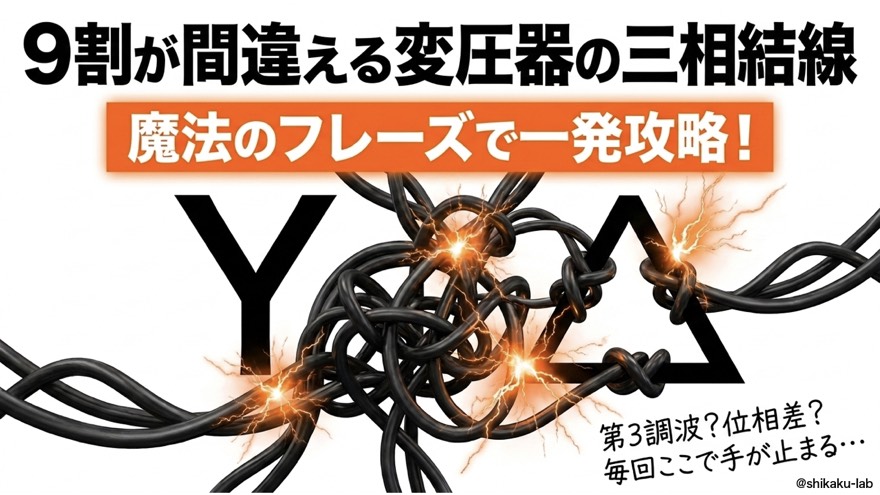 変圧器の三相結線｜魔法のフレーズで一発攻略