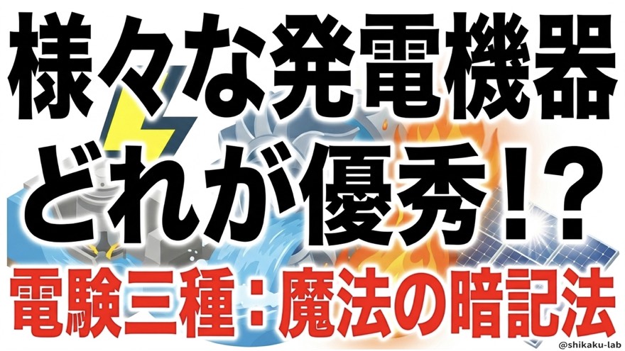 様々な発電機器の効率を呪文で解決(サムネ・導入)
