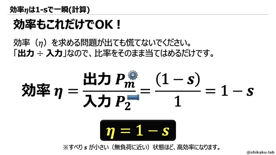 誘導機の計算問題（Q1）