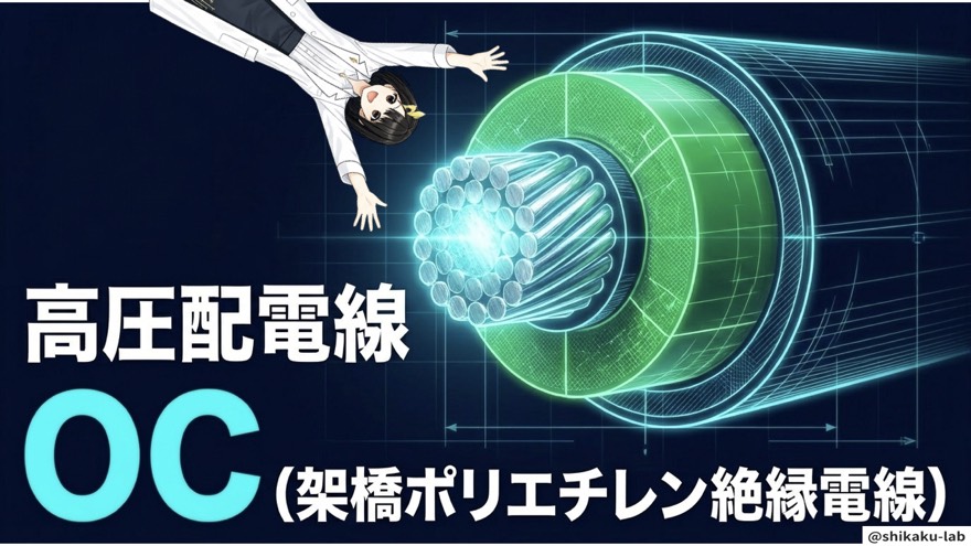 電柱から変圧器までの高圧配電線の名前はOCです