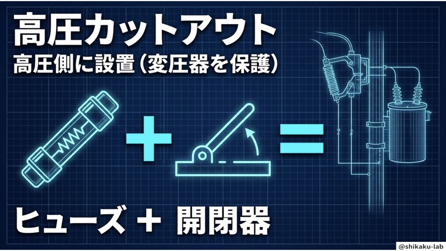続いては、高圧カットアウトです