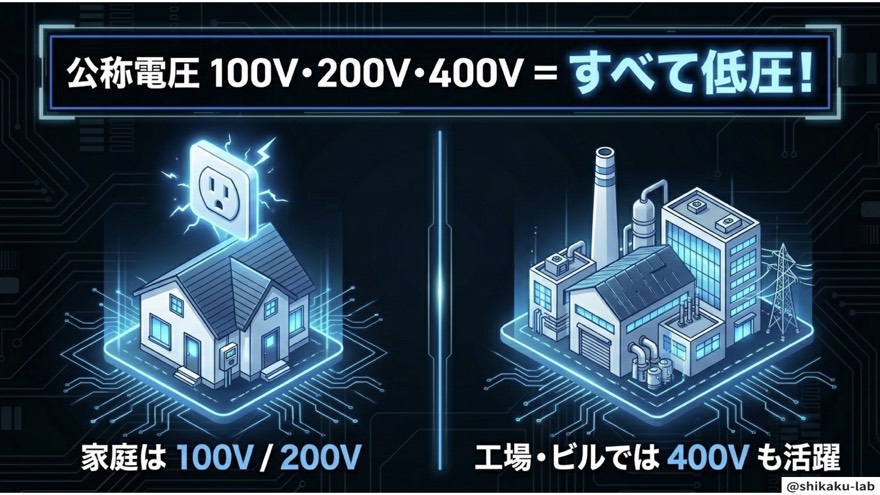 400Vも低圧!公称電圧の落とし穴