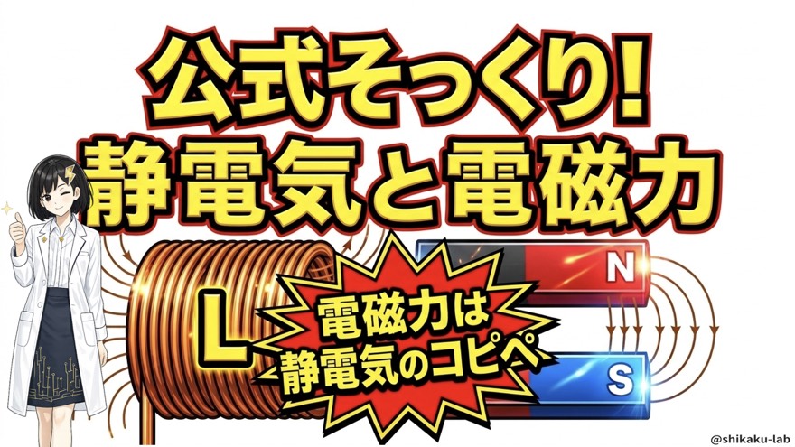公式そっくり!静電気と電磁力(導入)