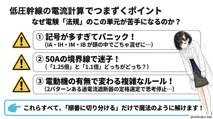 法規単元でつまずく3つのポイント