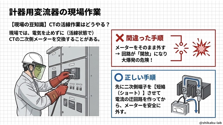 現場実務の豆知識/CTの活線作業と正しい手順
