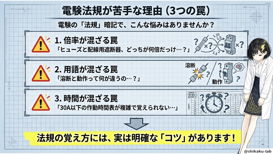 電験法規が苦手な理由(3つの罠)