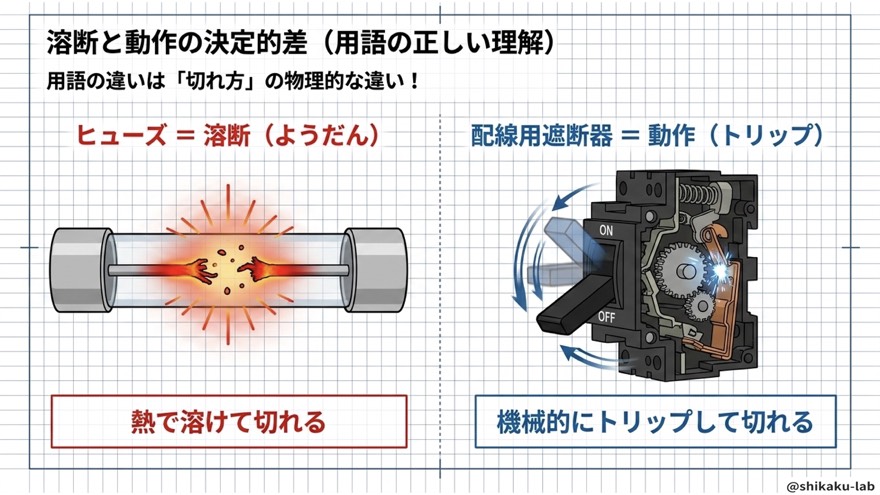 溶断と動作の決定的差(用語の正しい理解)