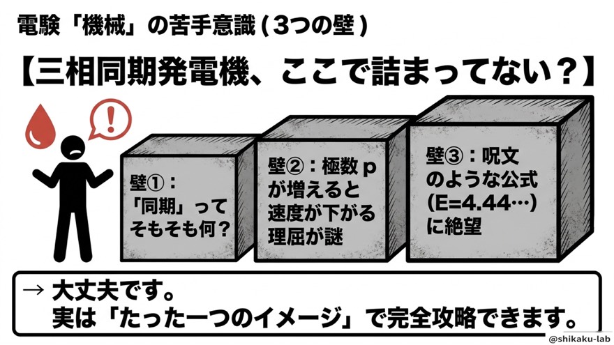 電験「機械」の苦手意識(3つの壁)