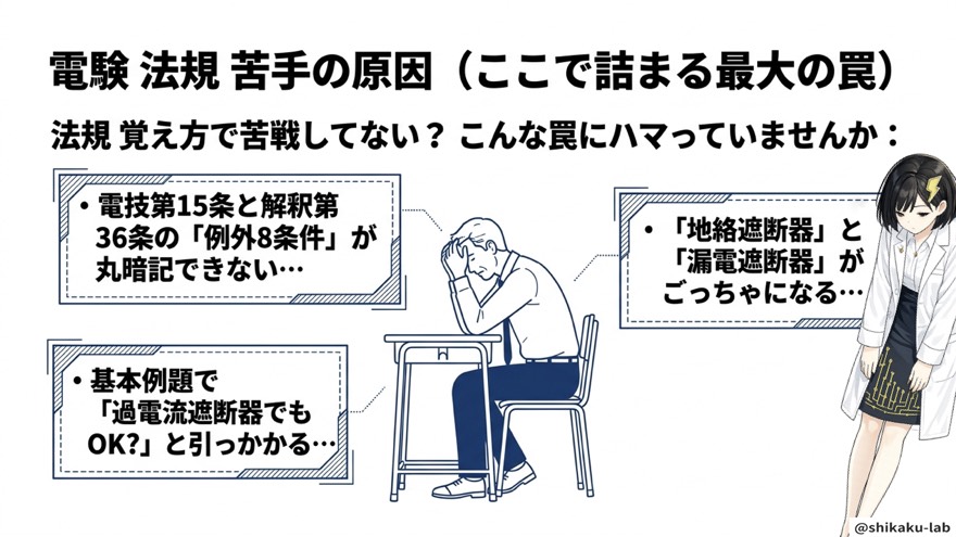 電験 法規 苦手の原因(ここで詰まる最大の罠)