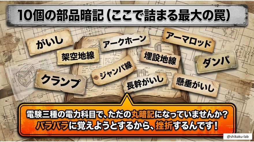 10個の部品暗記でハマる最大の罠