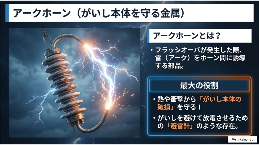 アークホーンはがいし本体を守る