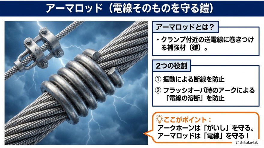 アーマロッドは電線そのものを守る鎧